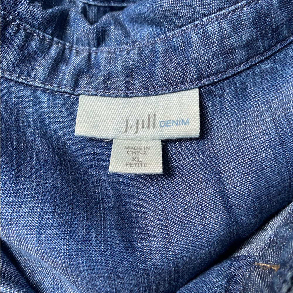 J.Jill long sleeve denim button-up tunic - Picture 2 of 4